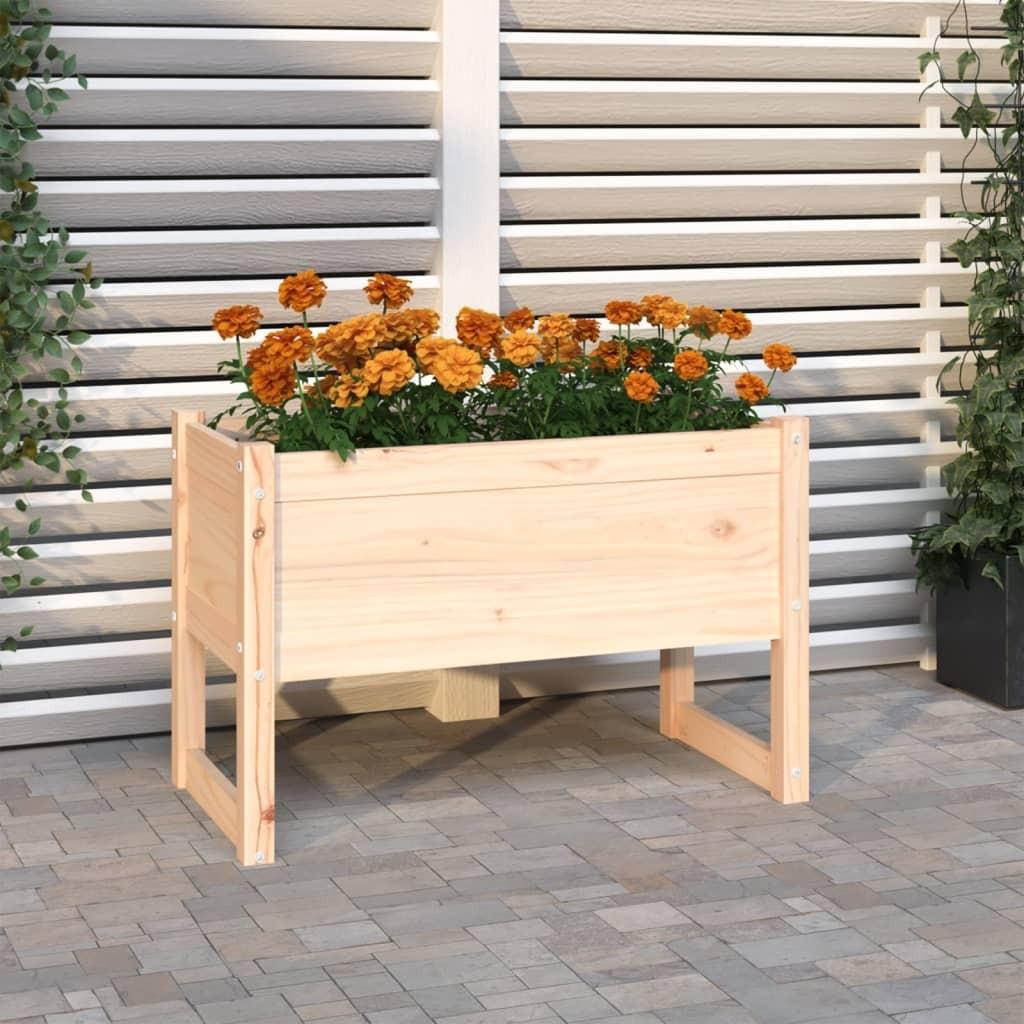 Plantekasse 78x40x52 cm massivt fyrretræ billede