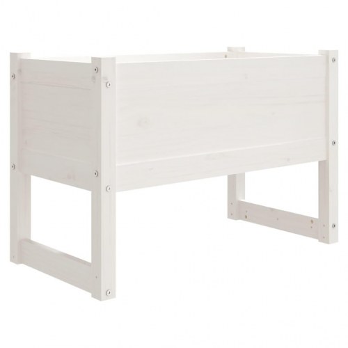 Plantekasse i massivt fyrretræ 78 x 40 x 52 cm - hvid