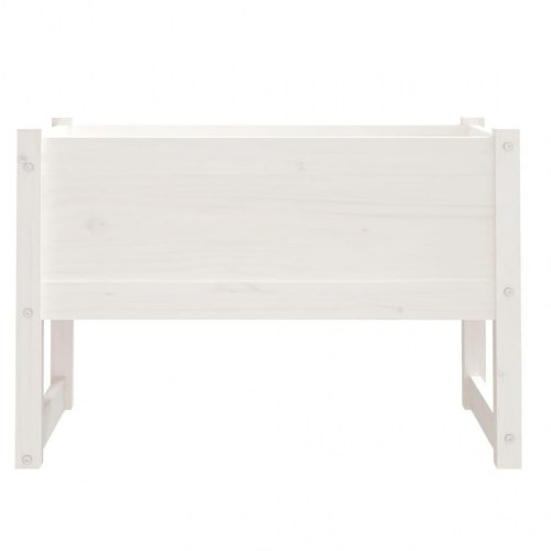 Plantekasse i massivt fyrretræ 78 x 40 x 52 cm - hvid