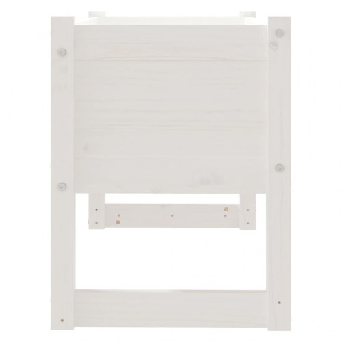 Plantekasse i massivt fyrretræ 78 x 40 x 52 cm - hvid