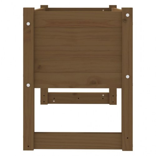 Plantekasse i massivt fyrretræ - 78×40×52 cm, gyldenbrun