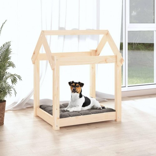 Hundeseng 61x50x70 cm massivt fyrretræ