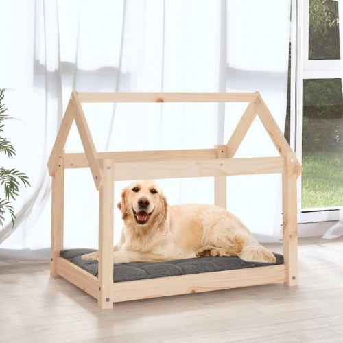 Hundeseng i massivt fyrretræ - 81 × 60 × 70 cm