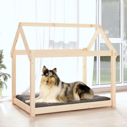Hundeseng 101x70x90 cm massivt fyrretræ