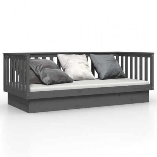 Daybed 100×200 cm i massivt fyrretræ - grå