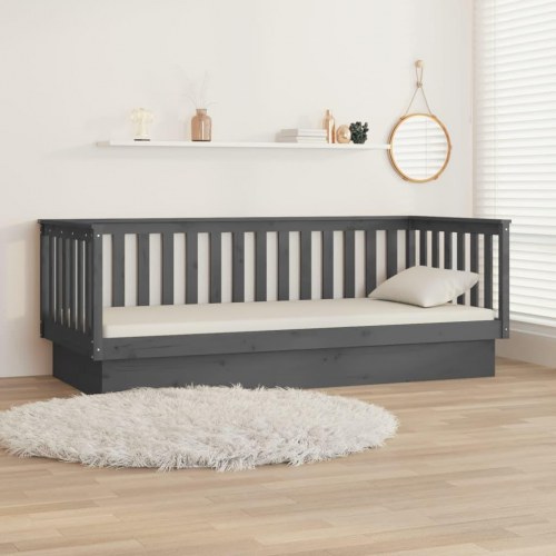 Daybed 100×200 cm i massivt fyrretræ - grå
