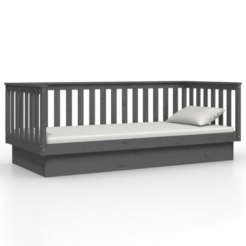 Daybed 100×200 cm i massivt fyrretræ - grå