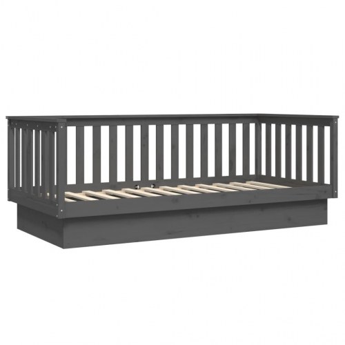 Daybed 100×200 cm i massivt fyrretræ - grå
