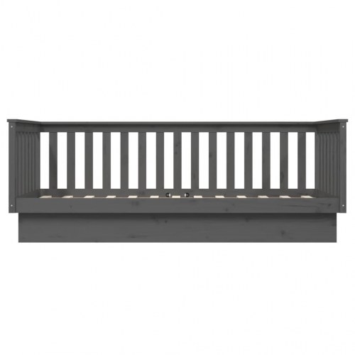 Daybed 100×200 cm i massivt fyrretræ - grå