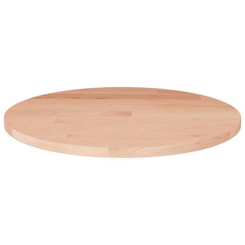 Rund bordplade Ø40x1,5 cm ubehandlet massivt egetræ