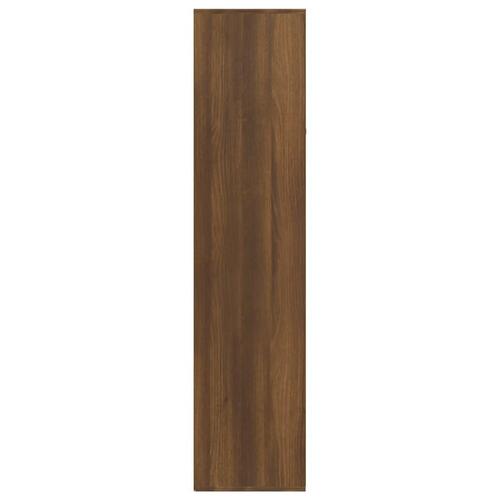 Bogreol/skænk 66x30x130 cm konstrueret træ brunt egetræ