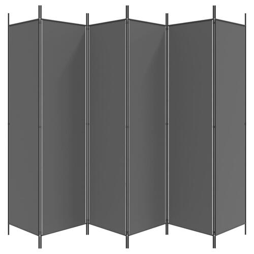 5-panels rumdeler 300x200 cm stof antracitgrå