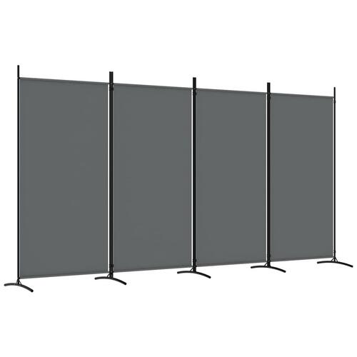 4-panels rumdeler 346x180 cm stof antracitgrå