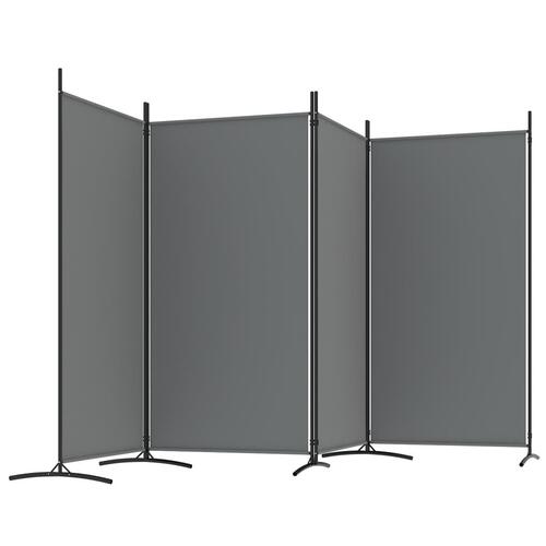 4-panels rumdeler 346x180 cm stof antracitgrå
