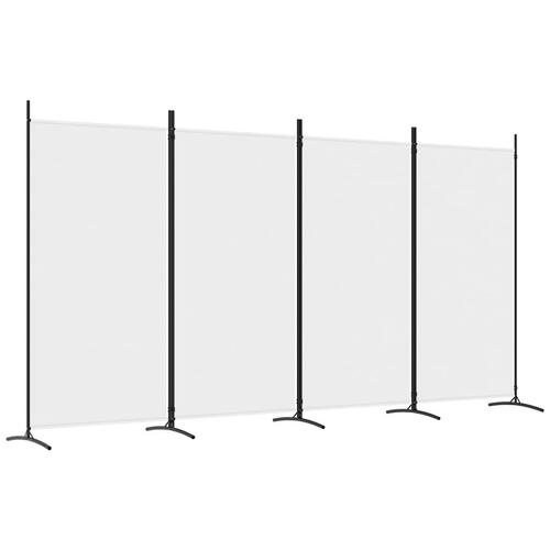 4-panels rumdeler 346x180 cm stof hvid