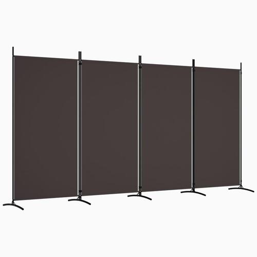 4-panels rumdeler 346x180 cm stof brun