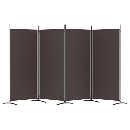 4-panels rumdeler 346x180 cm stof brun
