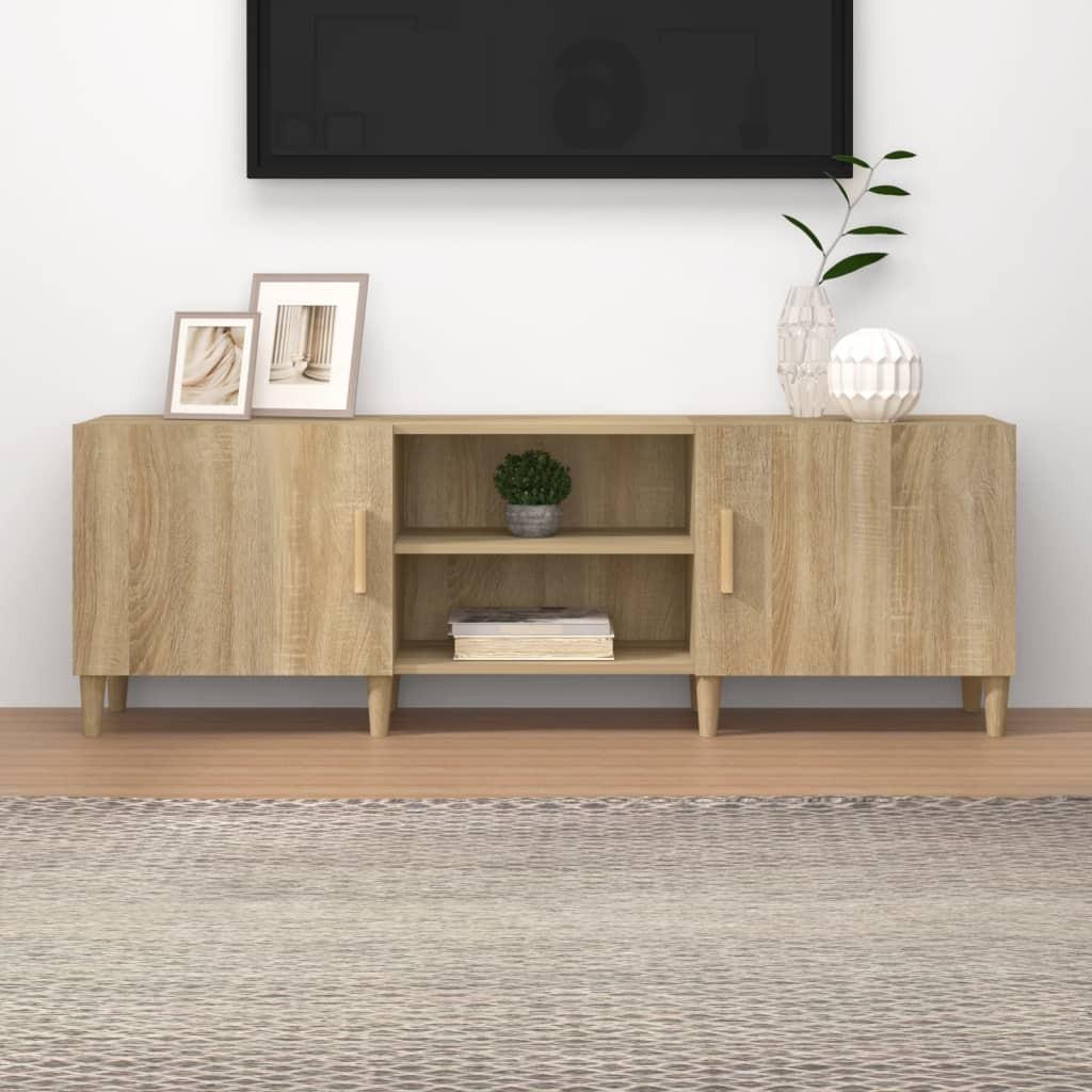 Tv-bord 150x30x50 cm konstrueret træ sonoma-eg