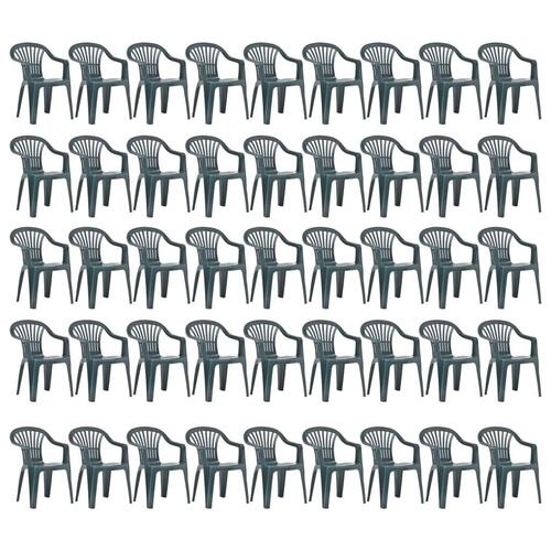 Stabelbare havestole 45 stk. plastik grøn