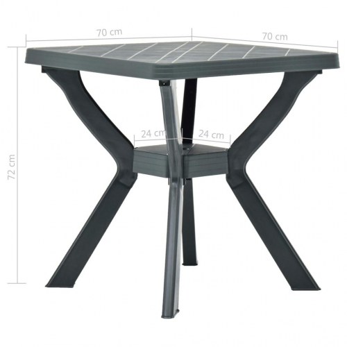 Bistrobord 70 × 70 × 72 cm i plast - grøn