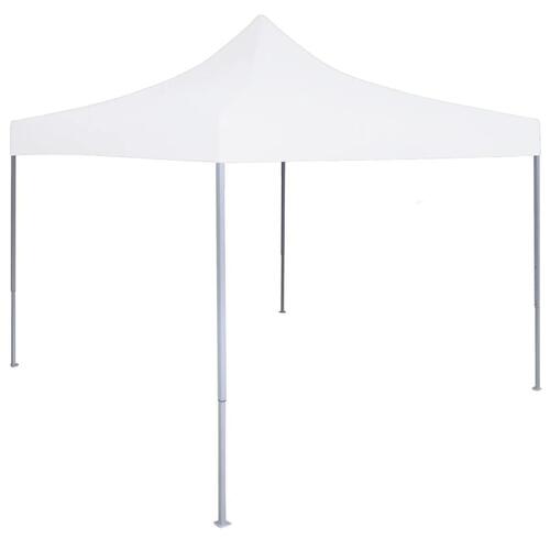 Foldbart festtelt 2x2 m stål hvid