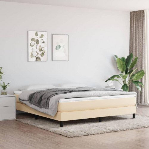Boxspring sengeramme 180 x 200 cm - cremefarvet