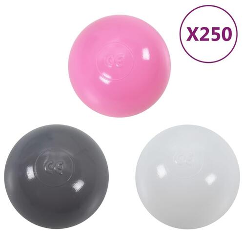 Legetunnel til børn 245 cm 250 bolde polyester flerfarvet