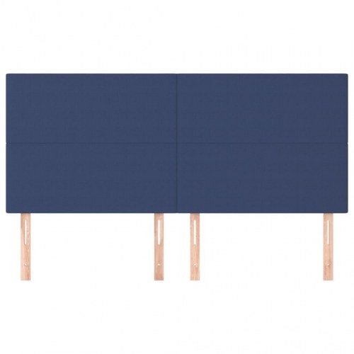 Sengegavl blå 160 x 5 x 118/128 cm stof