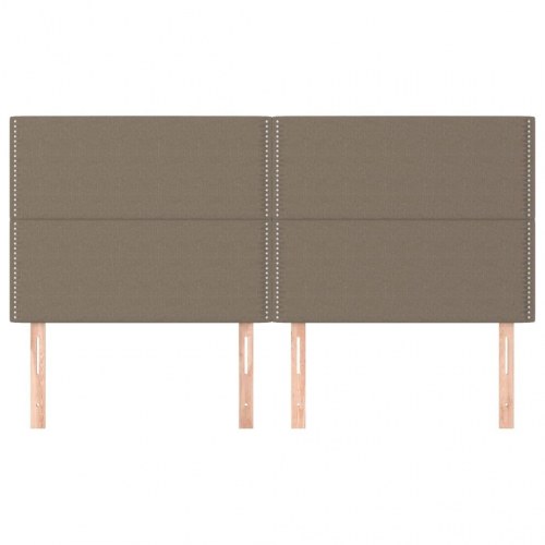 Sengegavl i stof - taupe, 200 x 5 x 118/128 cm