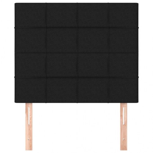 Sengegavl i stof - sort 90 x 5 x 118/128 cm