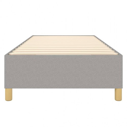 Boxspring sengeramme i stof - lysegrå 90×190 cm