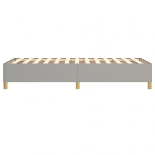 Boxspring sengeramme i stof - lysegrå 90×190 cm
