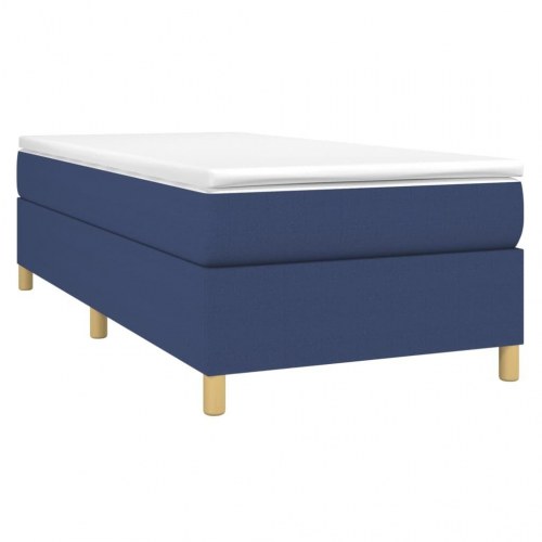 Boxspring sengeramme 90x190 cm - stof, blå
