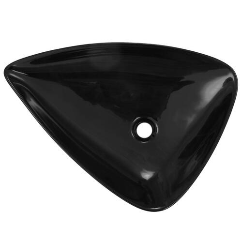 Håndvask keramik sort trekantet 645 x 455 x 115 mm