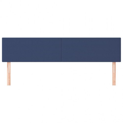 Sengegavl 160 x 5 x 78/88 cm stof - blå