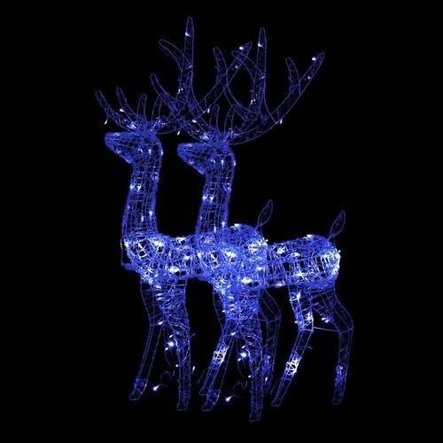 Julerensdyr 2 stk. 120 cm akryl blå lys