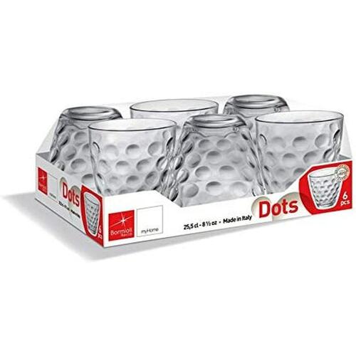Glassæt Bormioli Rocco Dots 6 enheder Glas (250 ml)