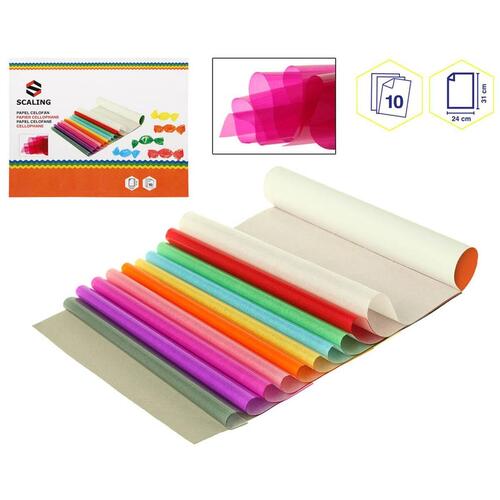 Papir Cellophane 24 x 31 cm 10 Ark