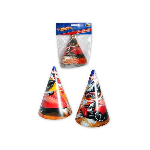 Sæt med Produkter til Fest Hot Wheels Hatte 4 enheder