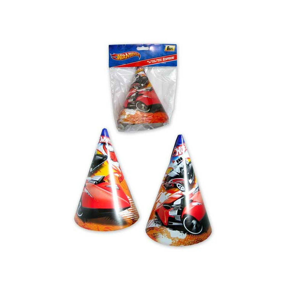Sæt med Produkter til Fest Hot Wheels Hatte 4 enheder