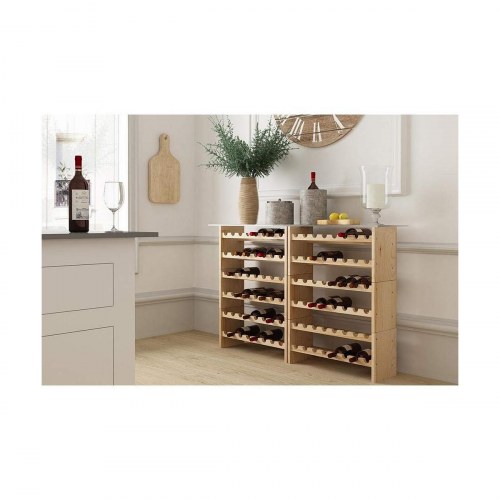 Astigarraga Merlot flaskereol - brun fyrretræ, 16 flasker (68,8 × 25 × 30 cm)