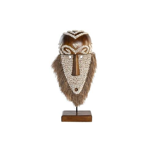 Dekorativ figur Natur Maske Fiber (30 x 10,5 x 53 cm)