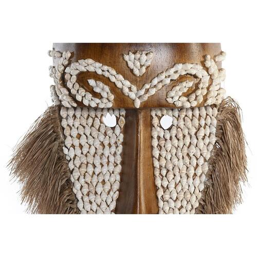 Dekorativ figur Natur Maske Fiber (30 x 10,5 x 53 cm)