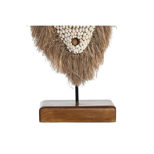 Dekorativ figur Natur Maske Fiber (30 x 10,5 x 53 cm)