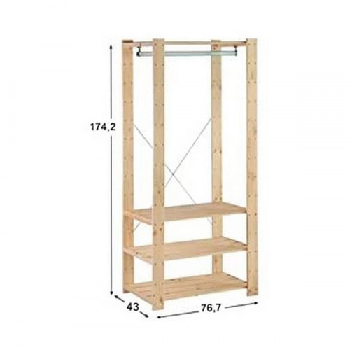 Astigarraga Evolution reolsystem med bøjlestang - fyrretræ, brun/natur/beige