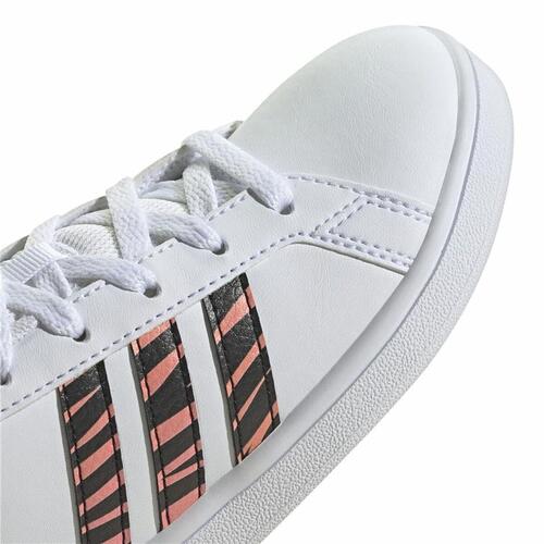 Sportssko til børn Adidas Grand Court Print Hvid 39 1/3