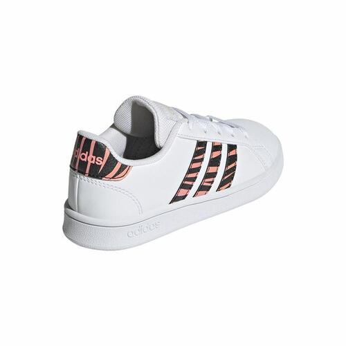 Sportssko til børn Adidas Grand Court Print Hvid 39 1/3