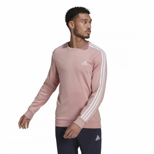 Adidas Essentials French Terry 3-Stripes sweatshirt - Pink, herre, L