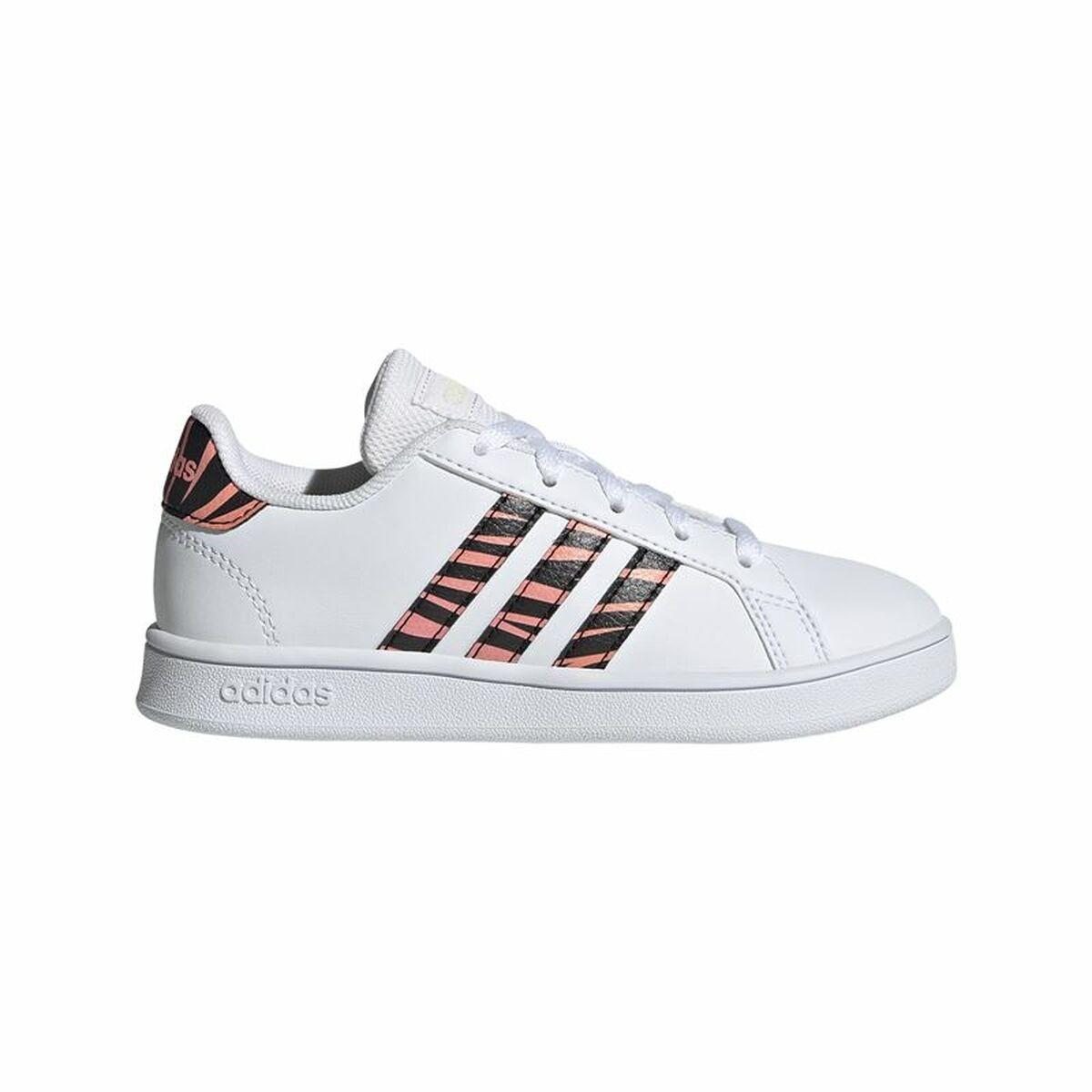Sportssko til børn Adidas Grand Court Print Hvid 38