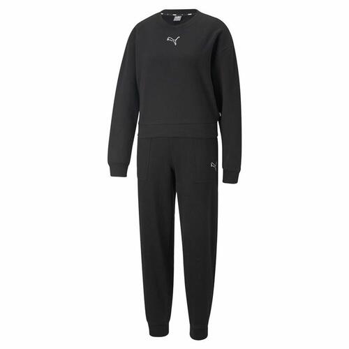 Træningsdragt til kvinder Puma Loungewear Sort L